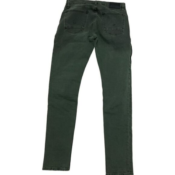 NEW Hudson 32 X 32 Skinny Jeans Dark Green Zip Pockets - Picture 6 of 6